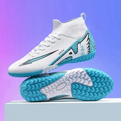 Hoge Heren Voetbalschoenen Buiten Sport Schoenen Antislip Ultralicht Binnen Voetbalschoenen Hoge Kwaliteit Futsal Sneakers 36