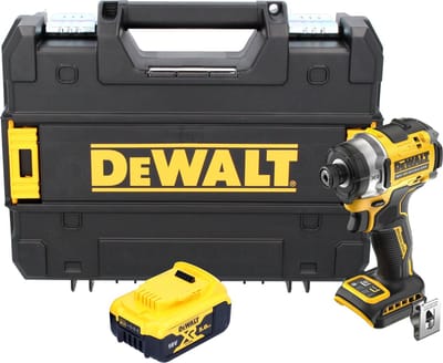 DeWalt DCF 860 NT accu-slagmoersleutel 18 V 282 Nm 1/4" borstelloos + 1x accu 5,0 Ah + TSTAK - zonder oplader