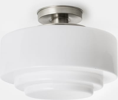 Plafonnière Getrapt Ø 30 20's Matnikkel - Art Deco Trade