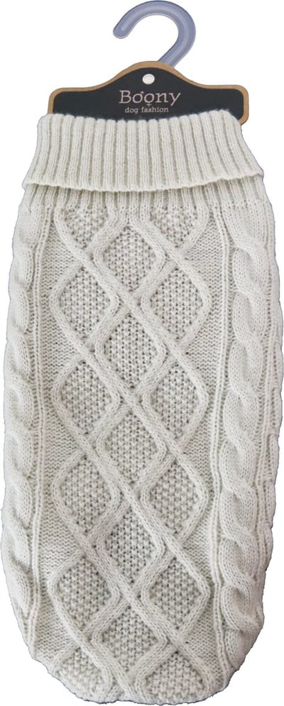 Boony hondenkabeltrui beige 20 cm
