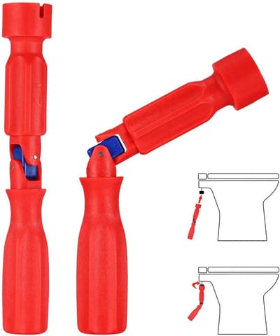 Montagesleutel Toiletbril - Universele Sleutel - Toilet Reparatie - Drie Maten - Rood