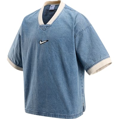 Nike Denim Korte Mouw Basketbal Crew Neck T-shirt Heren Tops HV1919 2XL gray
