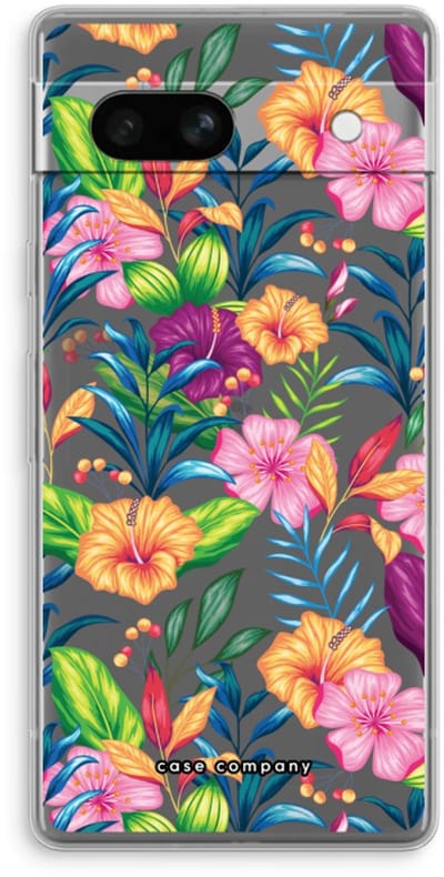 Case Company® - Hoesje geschikt voor Google Pixel 7A hoesje - Tropisch 2 - Soft Cover Telefoonhoesje - Bescherming aan alle Kanten en Schermrand