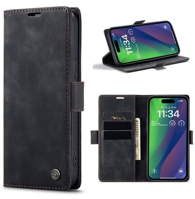 Solidenz Hoesje - Geschikt voor iPhone 17e / 16e - Urban Book - Zwart