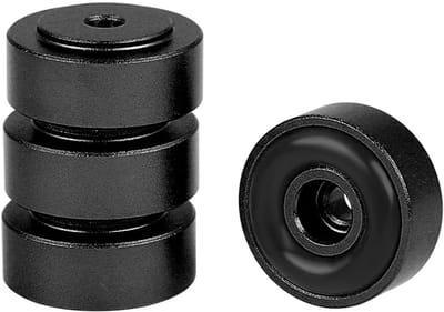 Luidsprekerpoten - Versterker voeten - Schokdemping geluid - Afneembare rubberen ring - 20 x 8 mm - Zwart