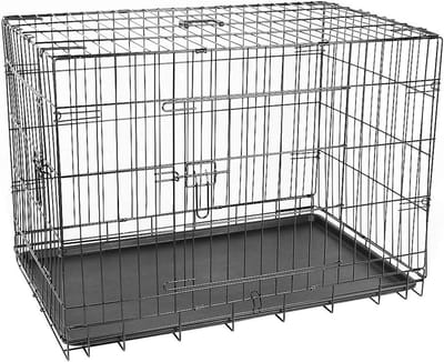 Honden Transportkooi - Huisdieren Bench - Veilig Vervoer - Opvouwbaar Ontwerp - 106 x 76 x 71 cm - Zwart
