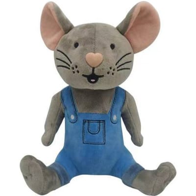 25cm Als Je Een Muis Een Koekje Geeft Pluche Pop Anime Cartoon Roze Varken Muis Kinderen's Prentenboek Speelgoed gray