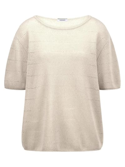 Trui 100% kasjmier Van Peter Hahn beige