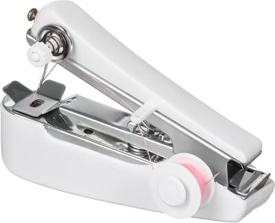 Handnaaimachine - Mini naaimachine - Kleding repareren - Lichtgewicht draagbaar - 11 x 7 x 4 cm - Wit
