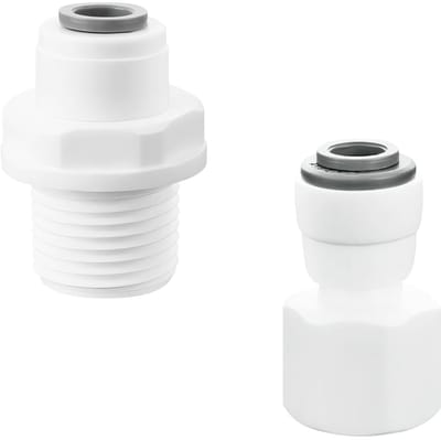Dailygoods- Waterfilterconnector 2Pcs - Waterfilter Slangconnector - 1/4 inch naar 3/8 inch - Hoge kwaliteit POM - Drukbestendig - Lekvrije verbindingen