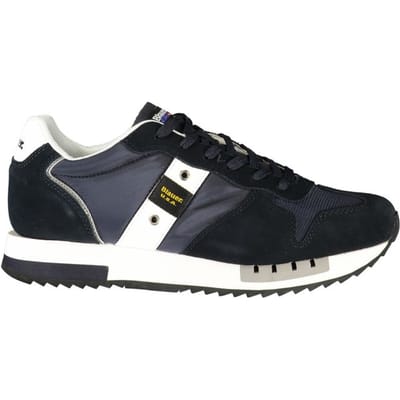 Blauer Blauw Polyurethaan Heren Sneaker