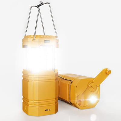 Thijox - Opblaasbare Campinglantaarn Op Zonne-energie met Powerbank 4200mAh, Dimbare 3 Niveaus LED-lamp, Waterdichte Buitenlamp voor Kamperen, Vissen,