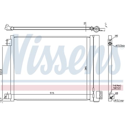 Condensator, airconditioning NISSENS 940624