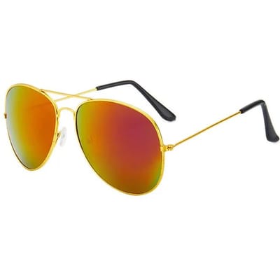 Lunettes de soleil classiques de pilote pour hommes Monture en alliage vintage Lunettes de soleil pour femmes Couleurs miroir Pour conducteurs Lunettes d'extérieur pour hommes UV400 As picture shown