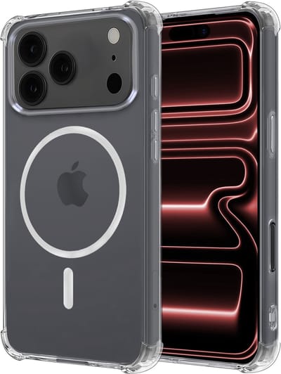 Hoesje - Geschikt voor Apple iPhone 17 Pro - Magsafe Compatible - Sterk & Shockproof - Back Cover - Shock Proof Case - Telefoon Hoes Shockproof - Transparant