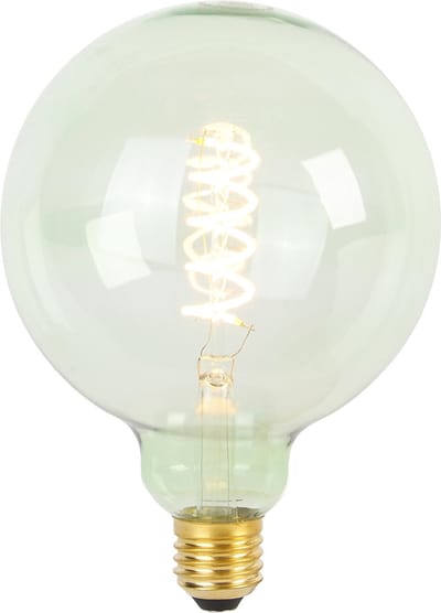 LUEDD E27 dimbare LED spiraal filament lamp G125 groen 4W 180 lm 1800K