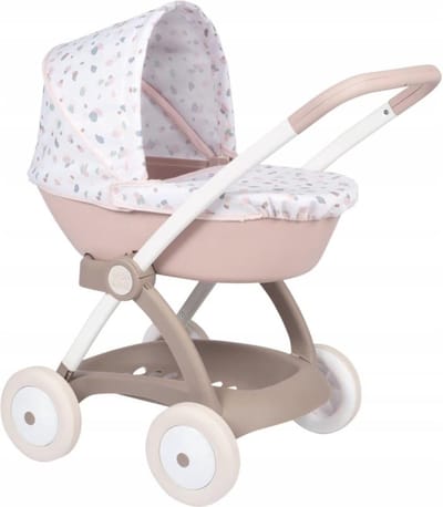 Inklapbare Kinderwagen voor Poppen met Opbergmand - Beige