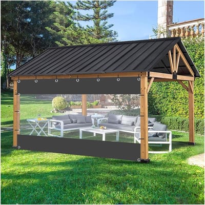 Transparant PVC Gordijn - Waterdicht Zeil - Buiten Leven - Roestvrije Doorvoertules - 44 x 25 m - Transparant