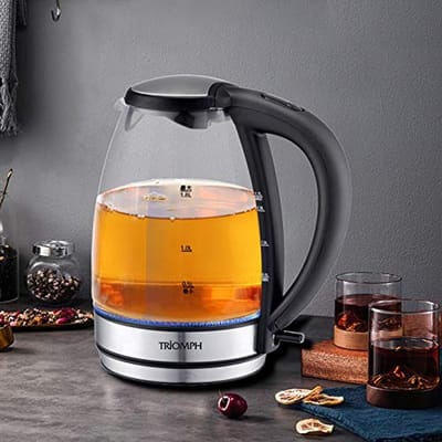 Elektrische waterkoker met glazen kom en LED-verlichting - 1,7 liter