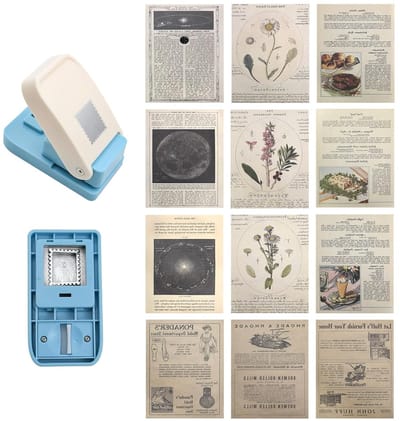 Creatieve Vierkante Stempels van 2.5 x 2 cm met 120 Stukken Vintage Papier voor Scrapbooking, Enveloppen en Labels