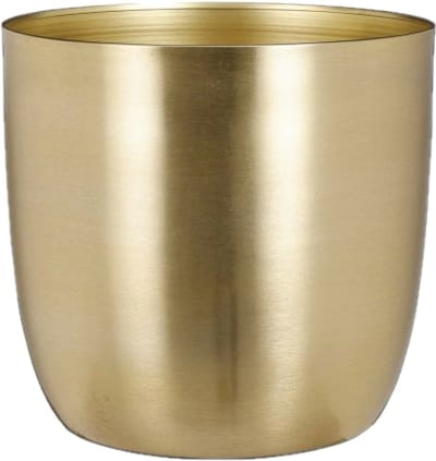 Mica Decorations Plantenpot - metaal - goud - D22 x H21 cm - bloempot