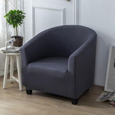 Eenzitsbankhoes Clubbankhoezen Voor Woonkamer Elastische Relax Fauteuil Beschermhoes Effen Kleur Spandex Voor Thuis el black