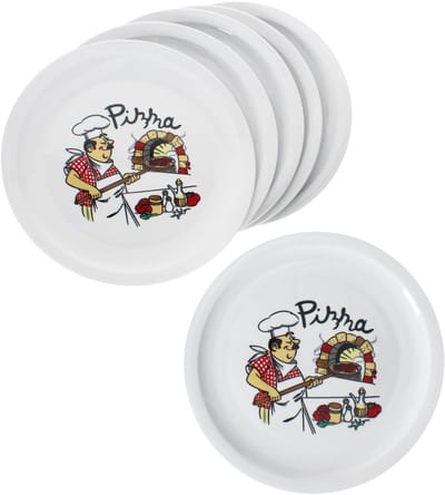 MamboCat Set van 6 LUIGI pizzaborden Ø 30,5 cm chefdecor - 162064