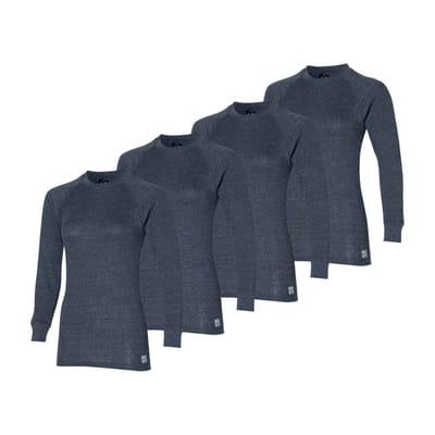 Heatkeeper - Thermoshirt dames - Antraciet - L - 4-Stuks - Thermokleding dames