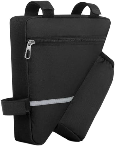 Dailygoods- Frametas waterdicht - Fietstas met bekerhouder - Reflecterende strepen - Duurzaam polyester - Ideaal voor mountainbikes - Afmetingen 20 x 20 x 5 cm