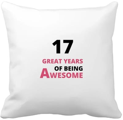 Akyol - 17 great years of being awesome Kussen hoes - Hoera 17 jaar - iemand die 17 jaar is geworden - verjaardagscadeau - verjaardag - cadeau - kado - geschenk - gift - goeie jaren - 40 bij 40 cm