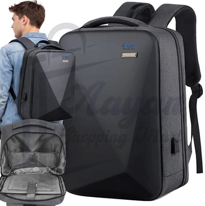 Anti-diefstal Laptop Rugzak met Cijferslot en USB-poort – laptop rugzak 15L – Grijs – Veilig Reisrugzak voor Werk, School en Zakelijk Gebruik – rugzak heren dames – handbagage rugzak – rugzak met cijferslot – 86200