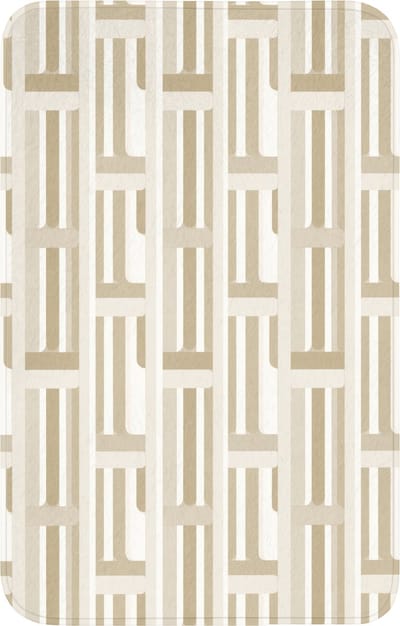 WC mat 50x80 cm - Antislip - Modern - Geometrisch - Beige - Toiletmat - Vloermat - Douchemat - Toilet tapijt - Toiletmatten