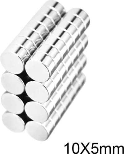 TLVX 10 stuks Erg Sterke Kleine Magneten Rond 10x5mm / Ultra sterke magneten / Zinaps / Mini Magneet / Neodymium magneten / Magneetjes Deur / Kastdeuren / Koelkast / Whiteboard / School / Leren / Schoolbord / Papier vastzetten / Magnetische werking