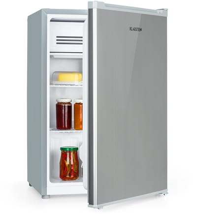 Klarstein Koelkast Delaware 75L - Mini-Koelkast met Vriesvak 4L - Compressorkoeling voor Keuken voor Kantoor - LED Schappen - Compact Koelkast Vrijstaande Koelkast Kleine Koelkast Fridge - voor Kleine Huishoudens voor Studentenkamer