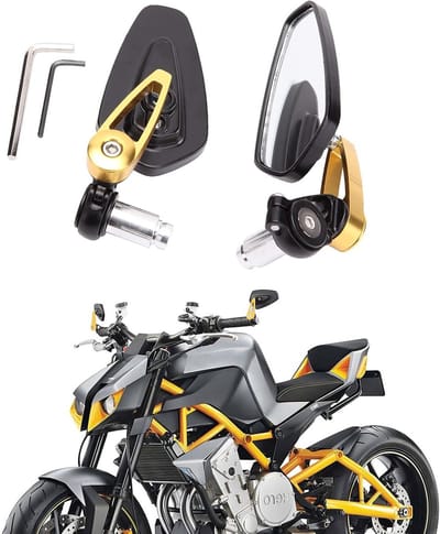 Universele Achteruitkijkspiegels voor Motoren - 22mm Aluminium Handvat, Geschikt voor Scooter, Cruiser en Sportfiets