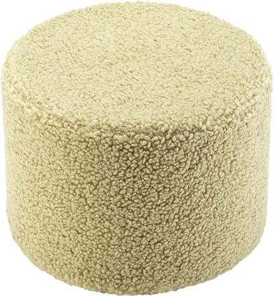 Wigiwama Teddy Pouffe / Poef - Ø40x25cm - Matcha