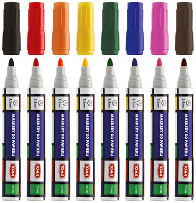Toma Paper Markers - 8 kleuren, niet-afdrukbaar