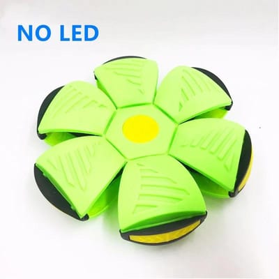 Vliegende schotelbal, magische vervormings-UFO met ledverlichting, vliegend speelgoed, ontspannend buitenspeelgoed voor jongens, meisjes en kinderen, cadeau. green no LED yellow