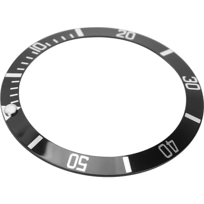 Lunette de Montre-Bracelet Professionnelle Insérer Boucle de Remplacement Accessoire Anneau Insert de Lunette de Montre Noir noir