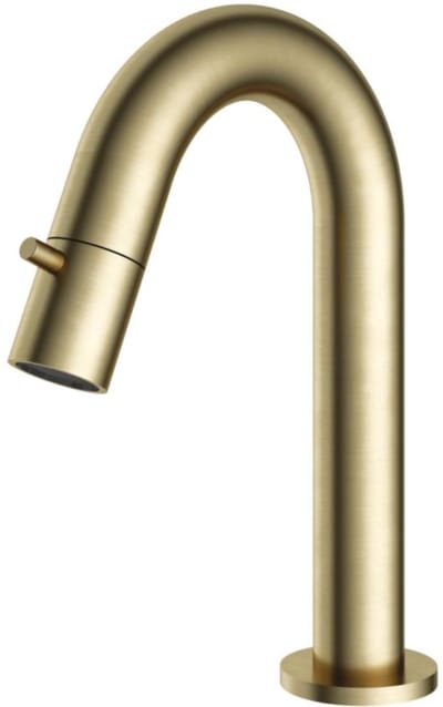 Hotbath Cobber Fonteinkraan - Opbouw - Uitvoering BB - Geborsteld Messing PVD - Messing - 193 mm - Waterbesparend