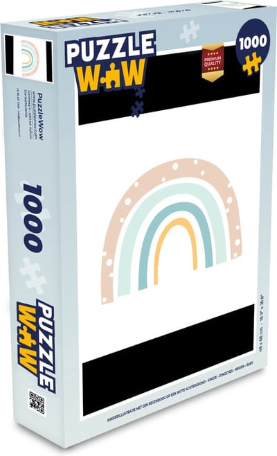 Puzzel Regenboog - Kinderen - Pastel - Stippen - Baby - Legpuzzel - Puzzel 1000 stukjes volwassenen