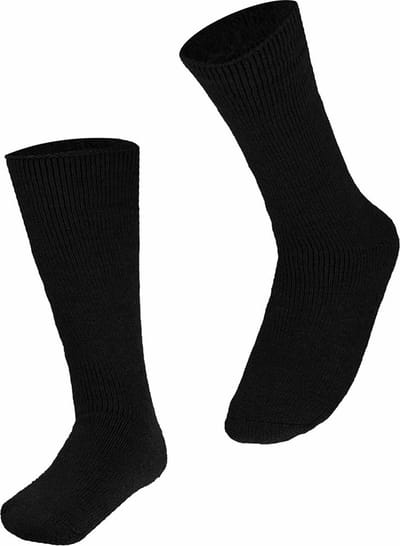 Thermo hoge sokken voor dames zwart 36/41 - Wintersport kleding - Thermokleding - Winter knie kousen - Thermo sokken