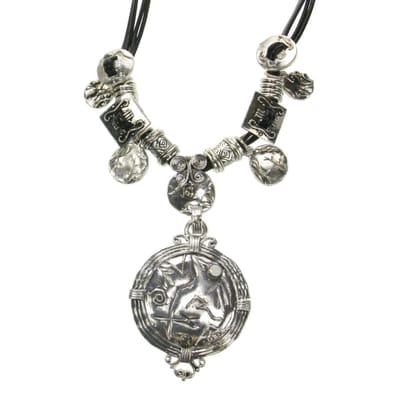 Behave - Ketting met hanger zwart - Vintage statement sieradenstijl