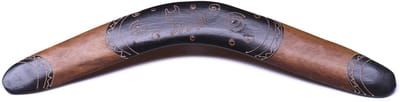 Boemerang Bullie 40 cm – Traditionele Houten Boemerang met Bullie Motief