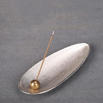 Brûleur d'encens en alliage, bâton de reflux, porte-encens, décoration de la maison, bouddhisme, encensoir à bobine vintage, méditation, yoga, décoration de la maison gray