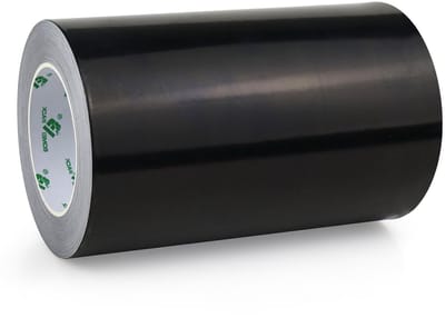 Zwarte 200mm x 50m Aluminium Plakband, Zelfklevende Water- en Warmtebestendige Tape voor Sealing en Reparatie