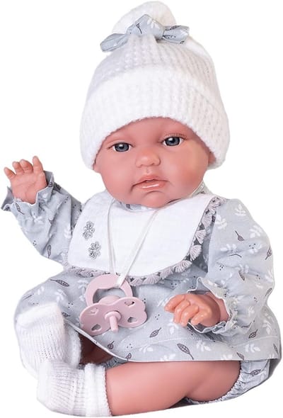 Babypop Toneta - Zachte pop - Rollenspel - Flexibele structuur - 34 cm - Meerkleurig