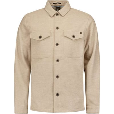 No Excess Overshirt Button Closure Melange Khaki Maat: XXL | Jassen Outlet | Heren | Bruin