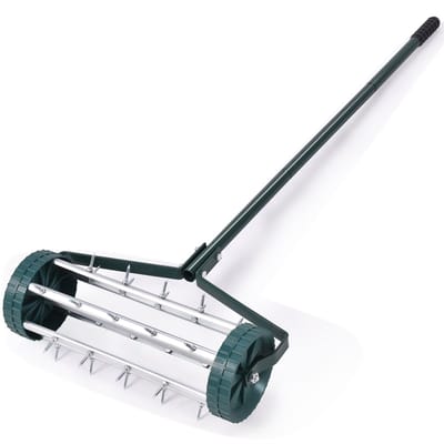 COSTWAY Gazonbeluchter Beluchter Gazonroller Gazonbeluchter Verticuteermachine Gazonroller Tuin