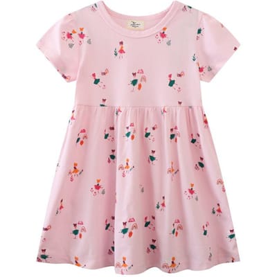 Meisjesjurk Zomer Nieuw Korte Mouw Meisjes Gebreide Rok 130cm white